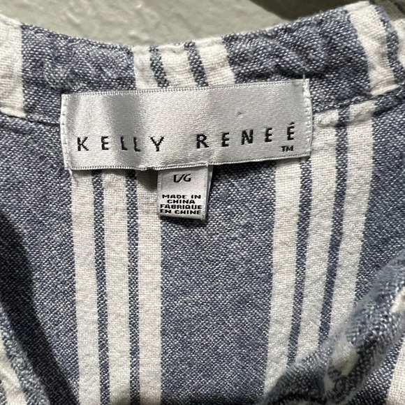 Kelly Renee Striped Sleeveless Romper Size L - Picture 2 of 3